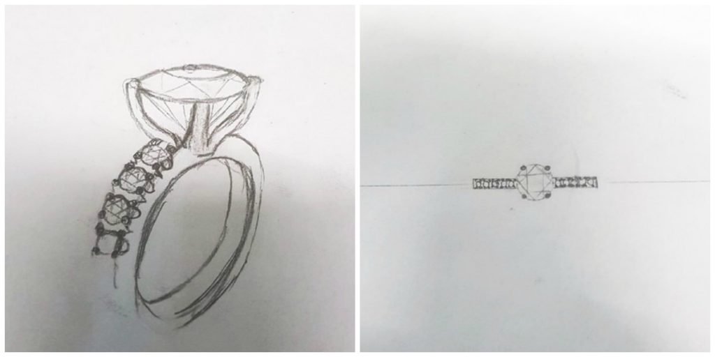 Jewler's Sketch of a ring