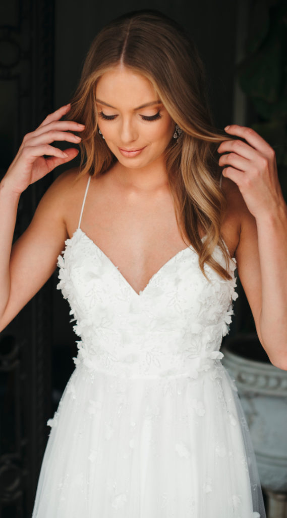 White floral dress - Wendy Makin Bridal