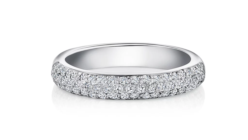 Montague_White Gold_Diamond Encrusted_Halfband_Front_white
