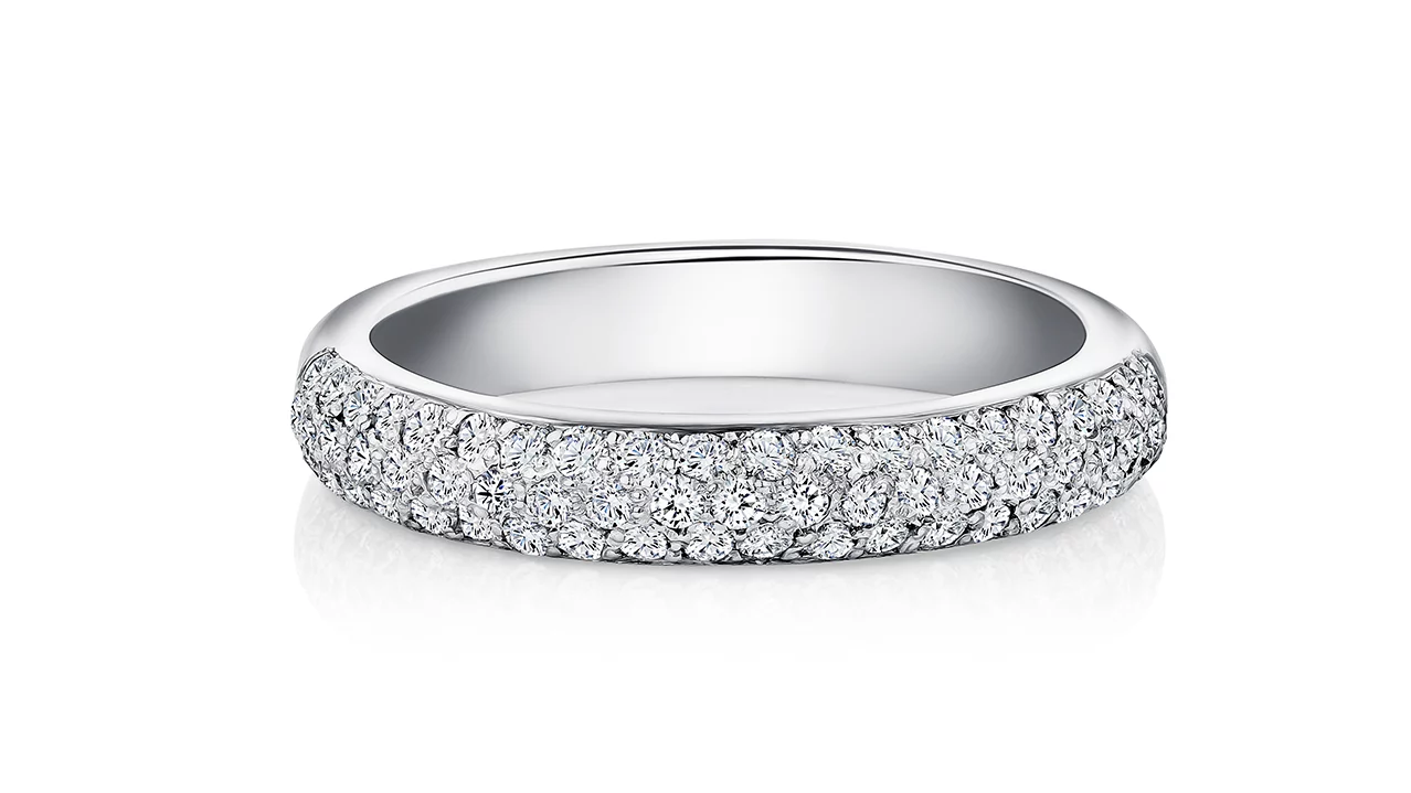 Montague_White Gold_Diamond Encrusted_Halfband_Front_white