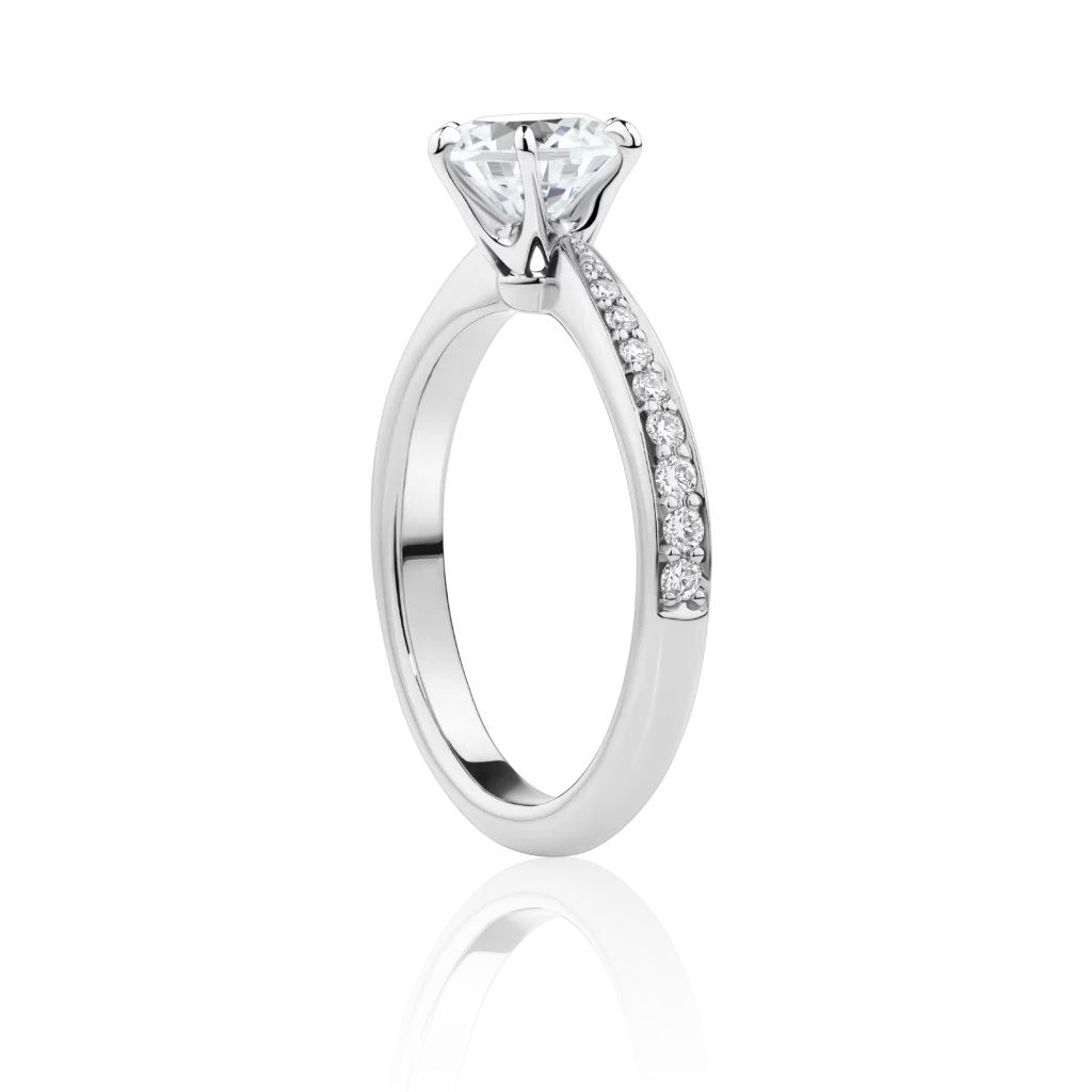 Rosella-Side-Platinum-Round-Cut-6-claw-Grain-Set-Diamond-Engagement-Ring