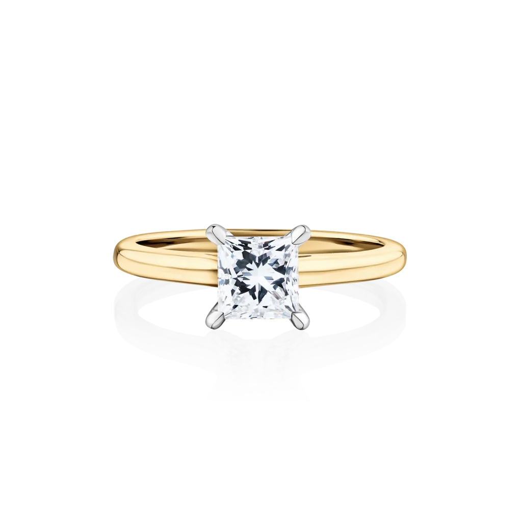dryandra-princess-cut-diamond-4-claw-yellow-gold-two-tone-engagement-ring