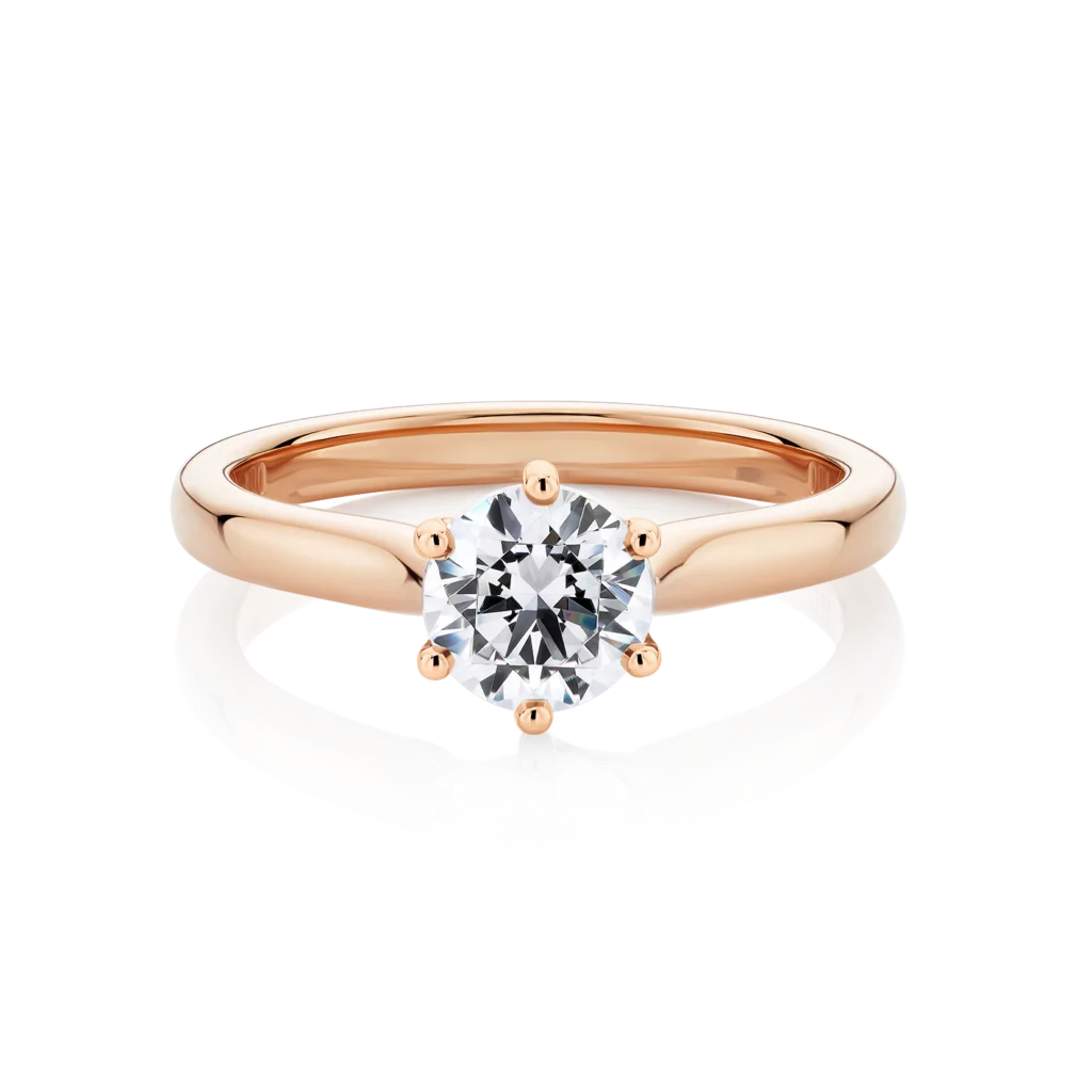 Gardenia-6-claw-Rose-Gold-Round-Diamond-Engagement-Ring