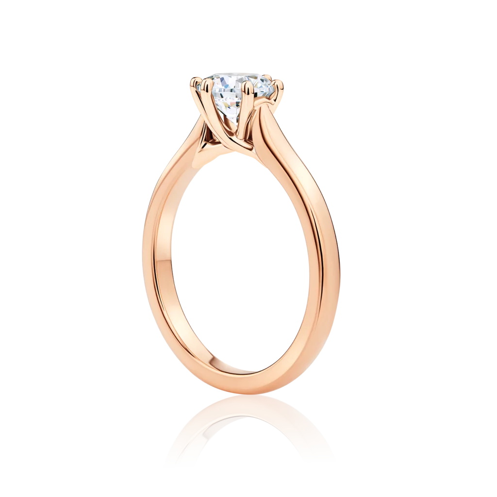 Gardenia-6-claw-Rose-Gold-Side-Round-Diamond-Engagement-Ring