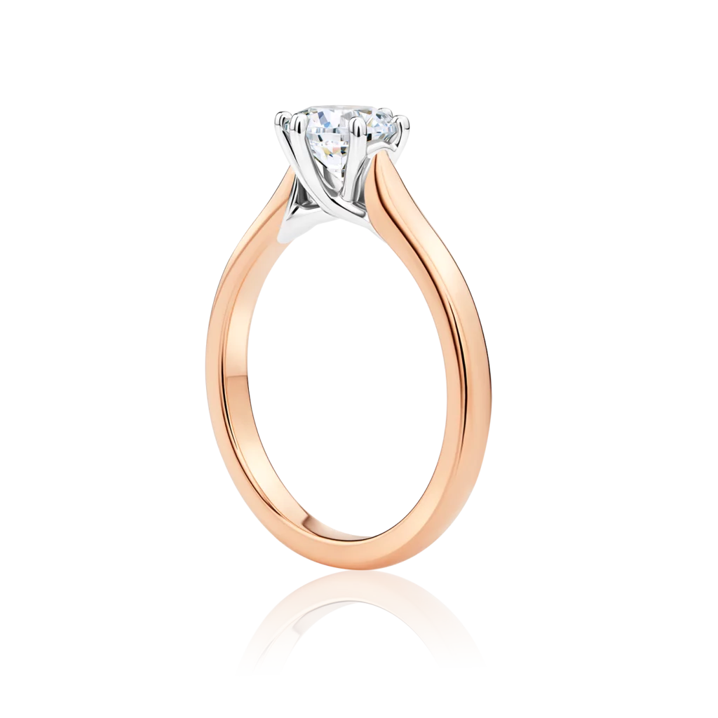 Gardenia-6-claw-Rose-Gold-Two-Tone-Side-Round-Diamond-Engagement-Ring