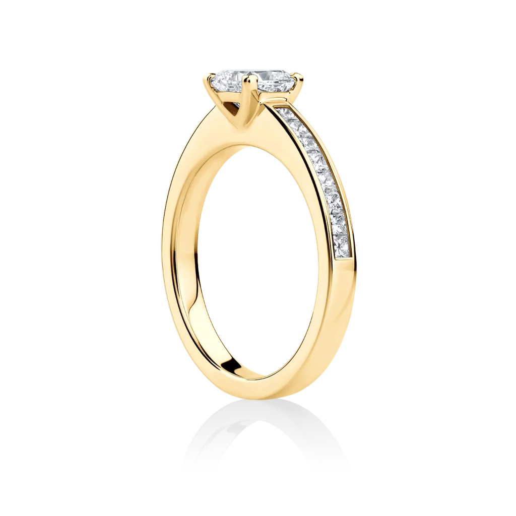 Pandorea-Side-Yellow-Gold-Princess-Diamond-Engagement-Ring