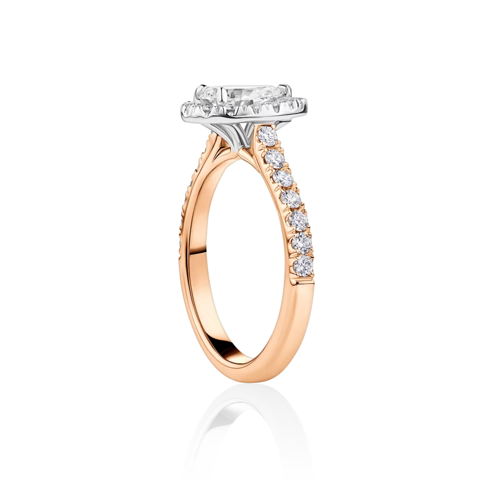 Wattle-Pear-Rose-Gold-Two-Tone-Side-Halo-Pear-Diamond-Engagement-Ring